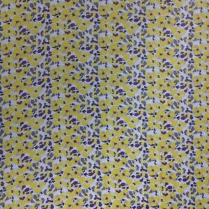 F08 — Yellow and violet floral — full pattern