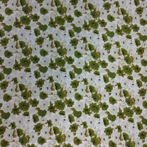 F25 — Olive and ivory flowers — full pattern