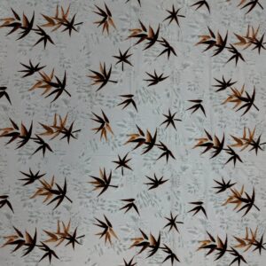 F31 — Brown and black bamboo leaves — full pattern